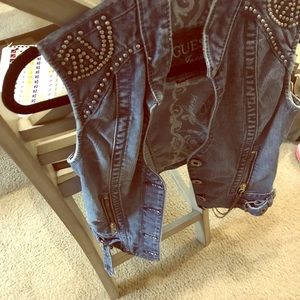 Guess Jean Vest Size Small